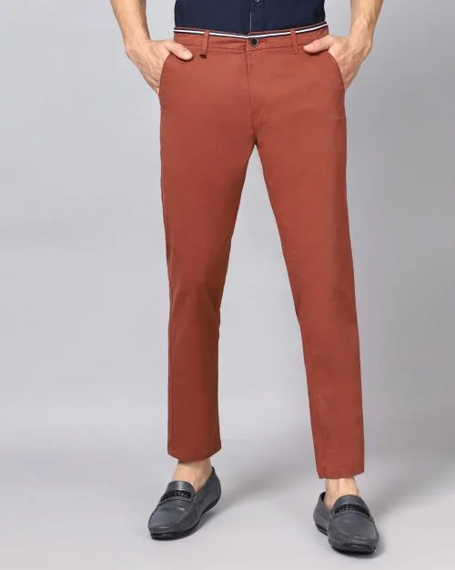 Tapered Fit Flat-Front Trousers