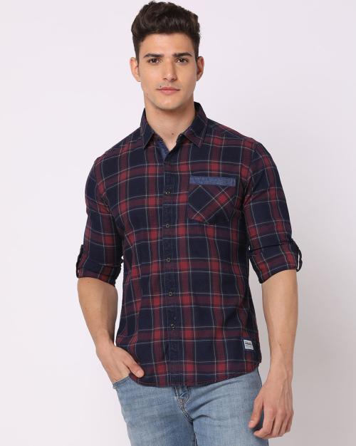 Checked Slim Fit Shirt