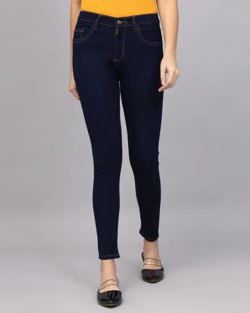 Skinny Fit Ankle-Length Jeans