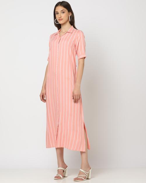 Striped Shirt Dress