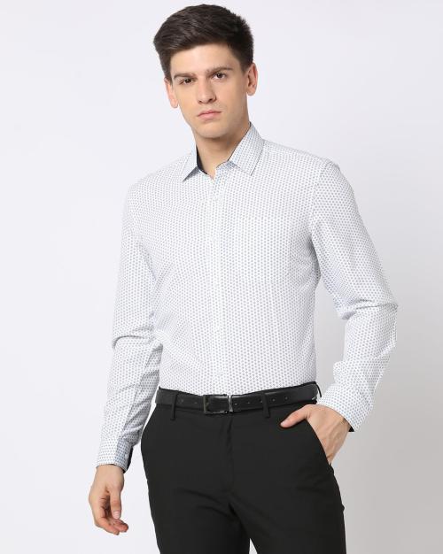Men Printed Slim Fit Shirt