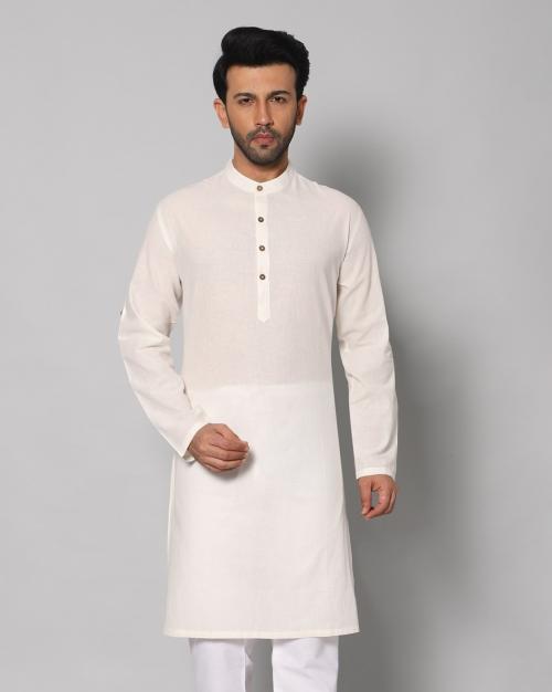 Long Kurta with Band Collar