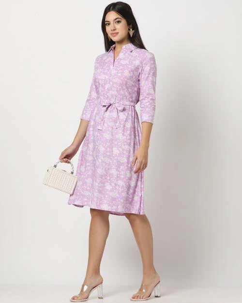 Women Printed Shirt Dress