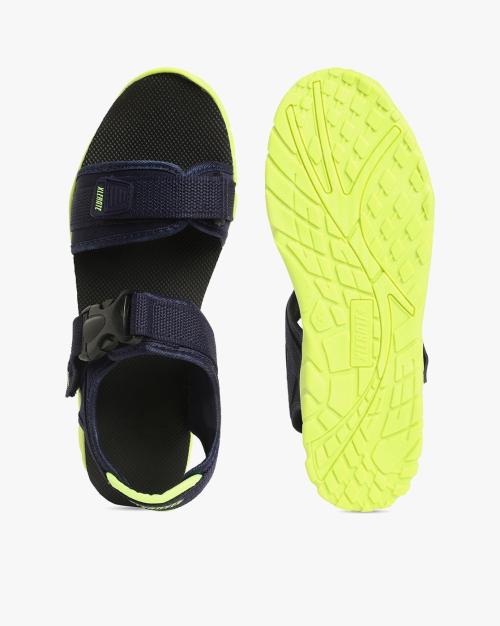 Double Strap Sandals with Push-Lock Closure