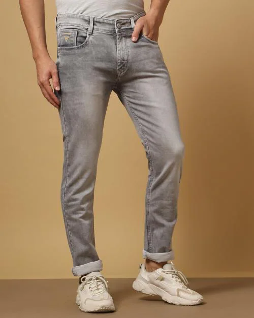 Buy Heavily Washed Slim Fit Jeans Online at Best Prices in India JioMart.