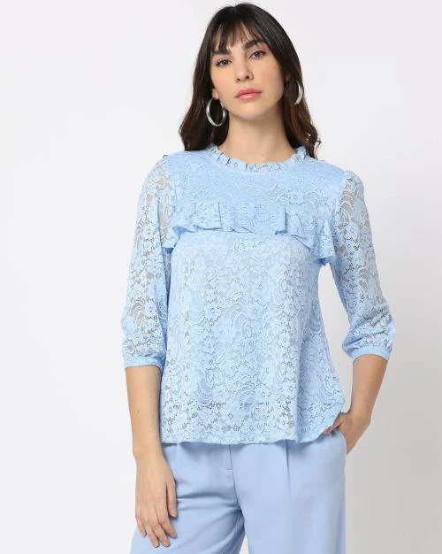 Floral Pattern Lace Top