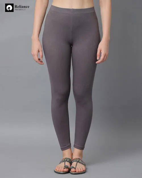 Women Ankle-Length Leggings with Elasticated Waist