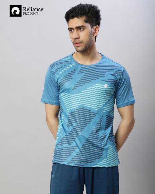 Men Printed Slim Fit Crew-Neck T-Shirt