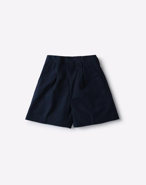 Mid-Rise Pleated Shorts