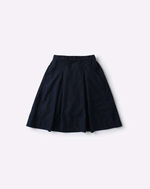Flared Skirt with Front Box Pleats