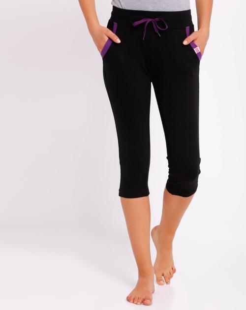 Cotton Capris with Drawstring Fastening
