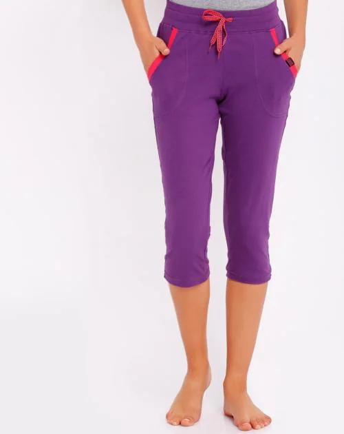 Cotton Capris with Drawstring Fastening