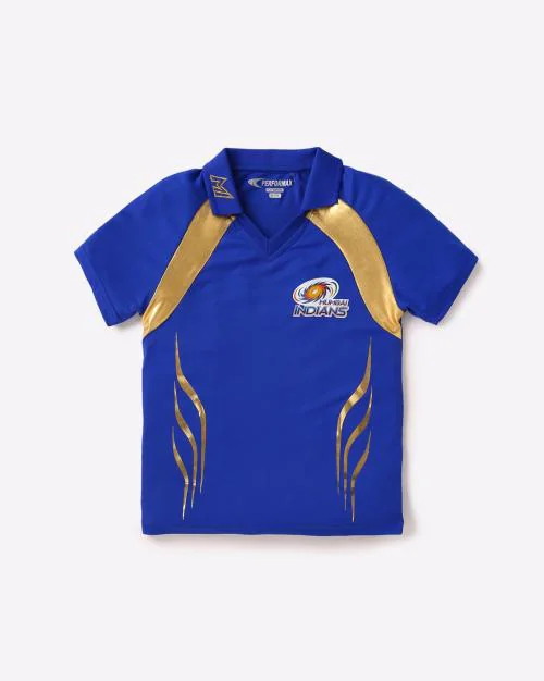Mumbai Indians Foil Print T-shirt