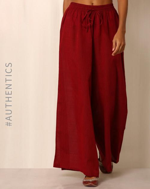 Handwoven Mangalgiri Cotton Palazzo Pants