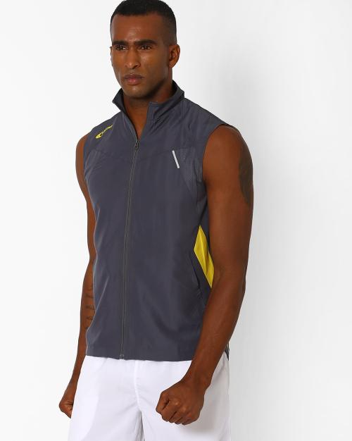 QuickDry Zip-Front Panelled Gym Jacket