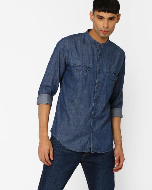 Slim Fit Denim Shirt