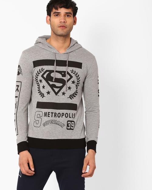 Superman Print Regular Fit Hoodie