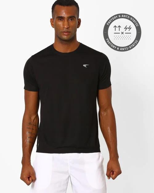 Regular Fit Panelled Crew-Neck T-Shirt