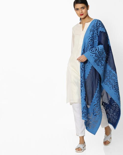 Applique Work Cotton Dupatta