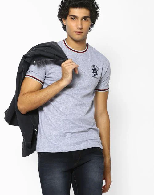 Regular Fit Ringer T-Shirt with Signature Branding