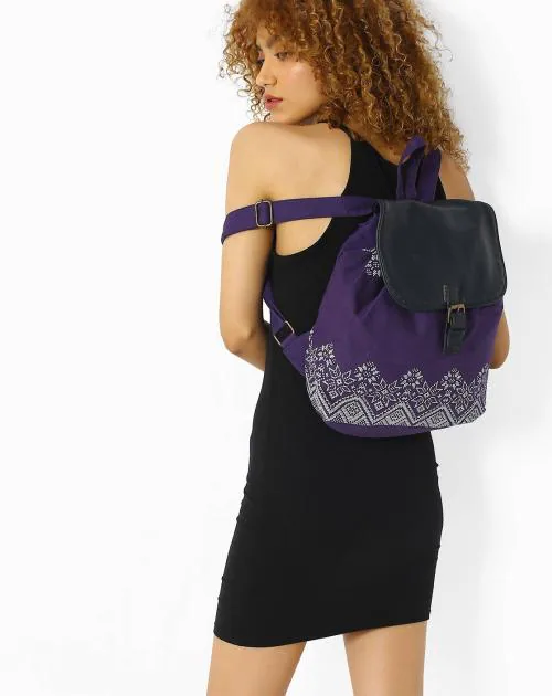 Printed Drawstring Backpack