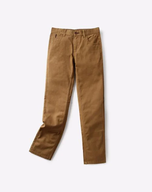 Flat-Front Chino Trousers
