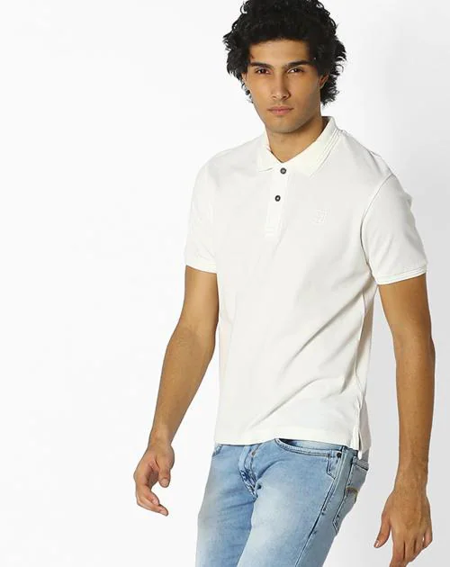 Regular Fit Polo T-Shirt with Signature Branding