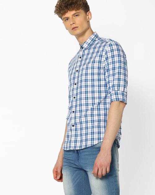 Slim Fit Checked Shirt