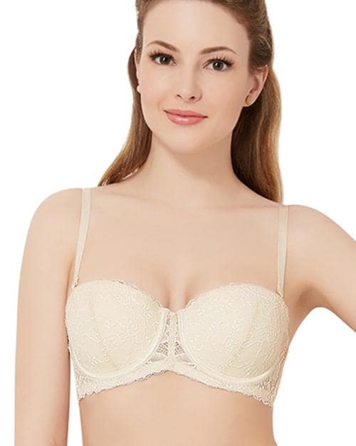 Padded Wired Demi Coverage Lace Fantasy Bra