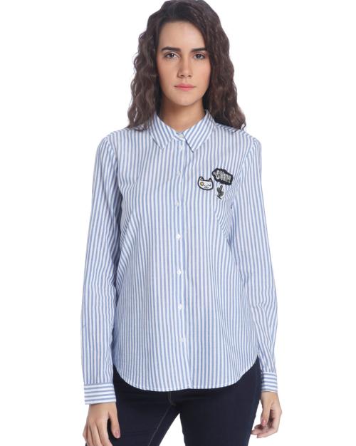 Striped Shirt with Badges