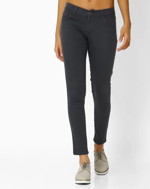 Women Mid-Rise Relaxed Fit Solid Clean Jeans