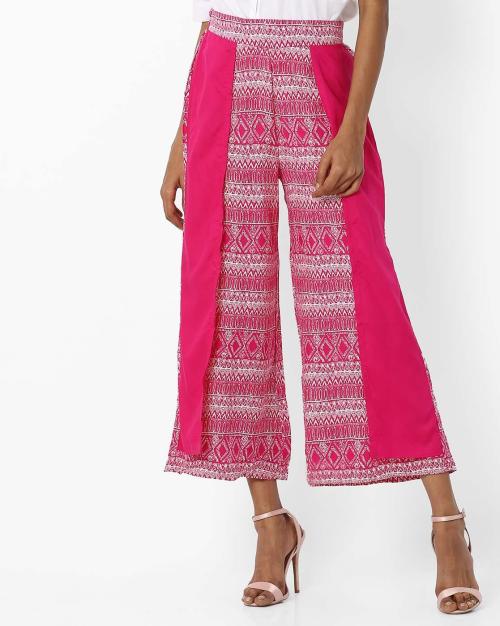 Layered Ankle-Length Palazzo Pants