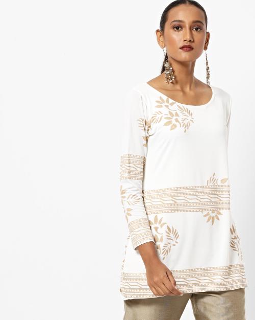 Floral Print Straight Kurti