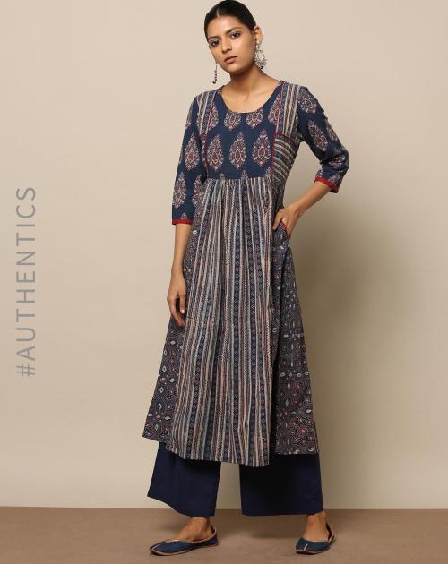 Ajrak Handblock Print Cotton Kurta