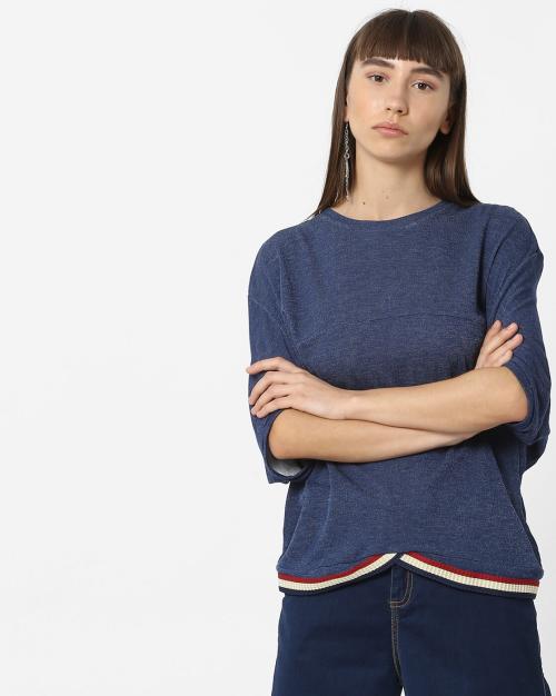 Round-Neck top with Dolman Sleeves