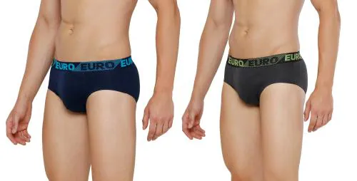 Buy Rupa EURO Men's Black, Navy Solid Cotton Pack of 2 Briefs Online at  Best Prices in India - JioMart.