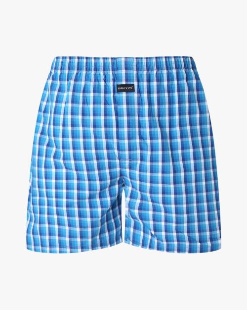 Checked Boxers with Buttoned Patch Pocket