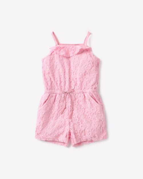 Stappy Floral Lace Playsuit with Pockets