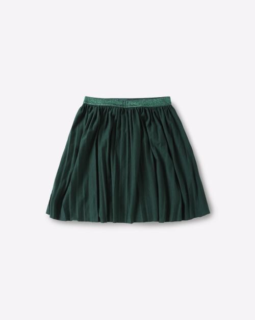 Knife-Pleat Skirt with Elasticated Waistband