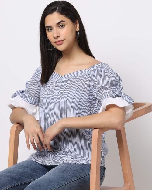 Striped Off-Shoulder Top