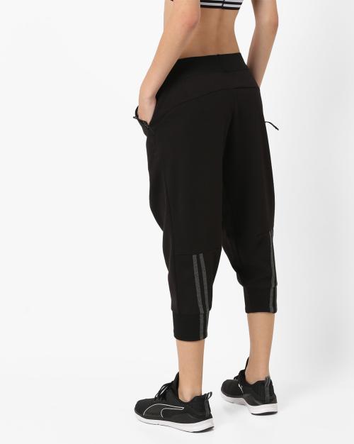 Mid-Calf Length Drop-Crotch Track Pants