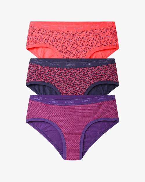 Pack of 3 Three-Fourth Coverage Low-Rise Hipster Panties - PPK43101