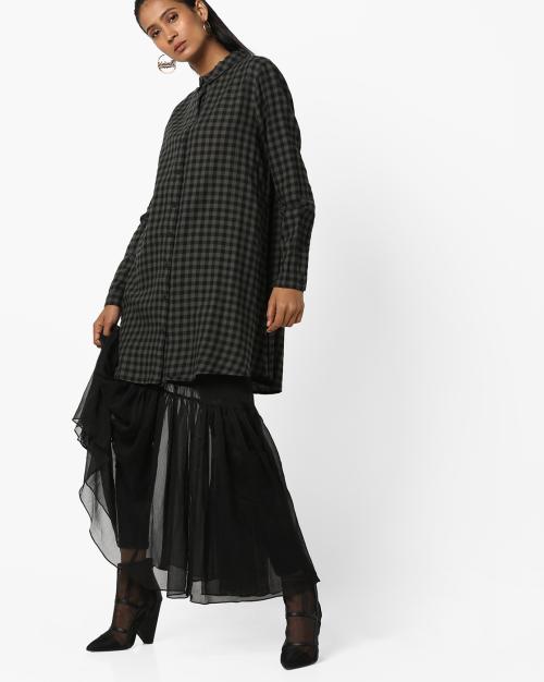 Checked Shirt Dress