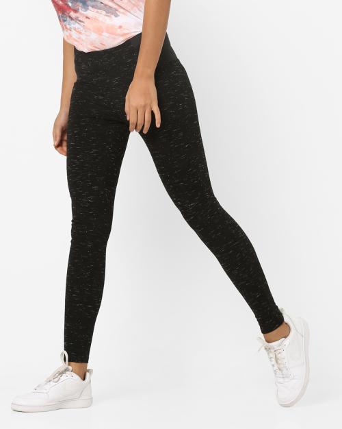 High-Waist Speckled Treggings