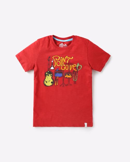 GRAPHIC TEE, RED, 11-12Y