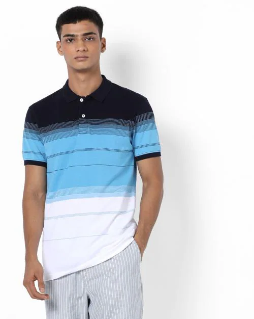 Striped Slim Fit Polo T-shirt