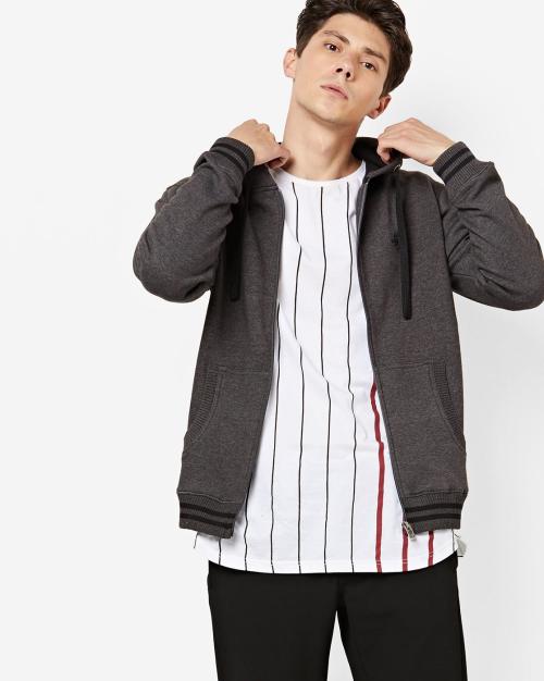 Hooded Zip-Front Sweatshirt