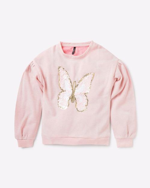 Round-Neck Sweatshirt with Embellishment