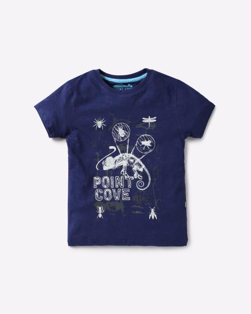 GRAPHIC TEE, NAVY, 13-14Y
