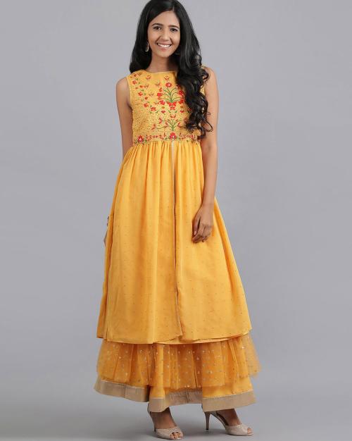 Wishful Embroidered A-line Kurta